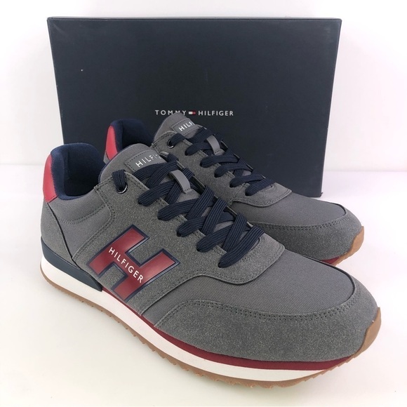 Tommy Hilfiger Other - TOMMY Hilfiger Mens Gray Mainer Lace Up Retro Jogger Sneakers  NIB